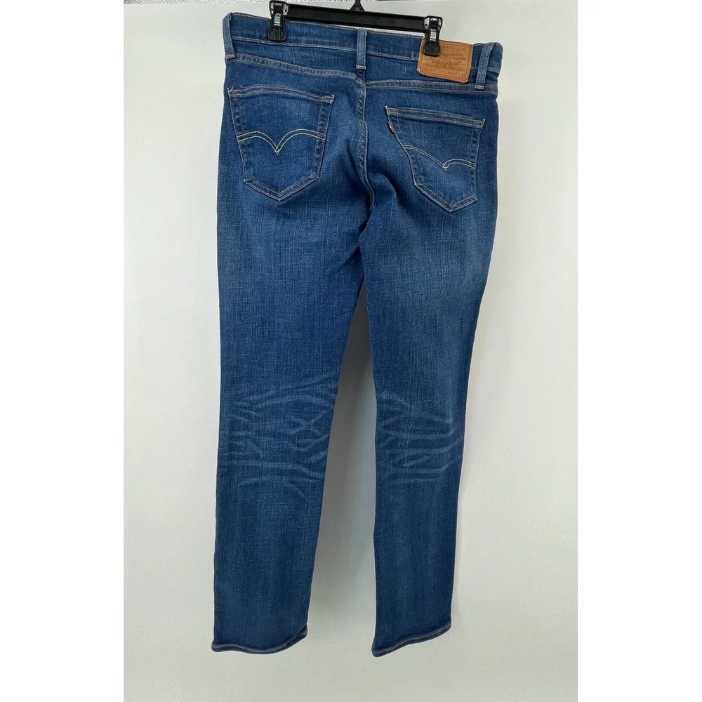 Levi's 511 Slim Fit Premium Jeans Mens W34 L32 Blue Denim 04511-2186 Big E